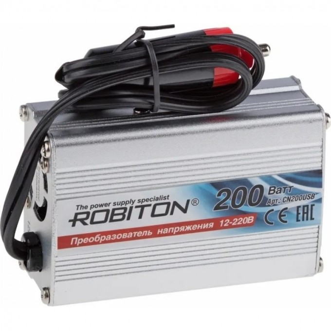 Инвертор 12V-220V ROBITON CN200USB 17503